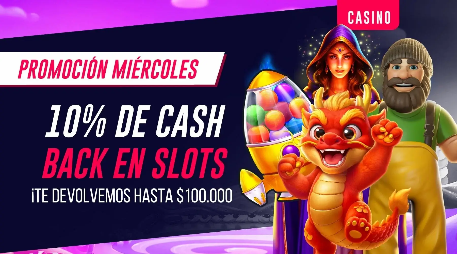 Reembolso 10% miércoles slots